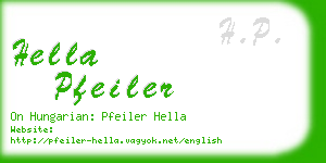 hella pfeiler business card